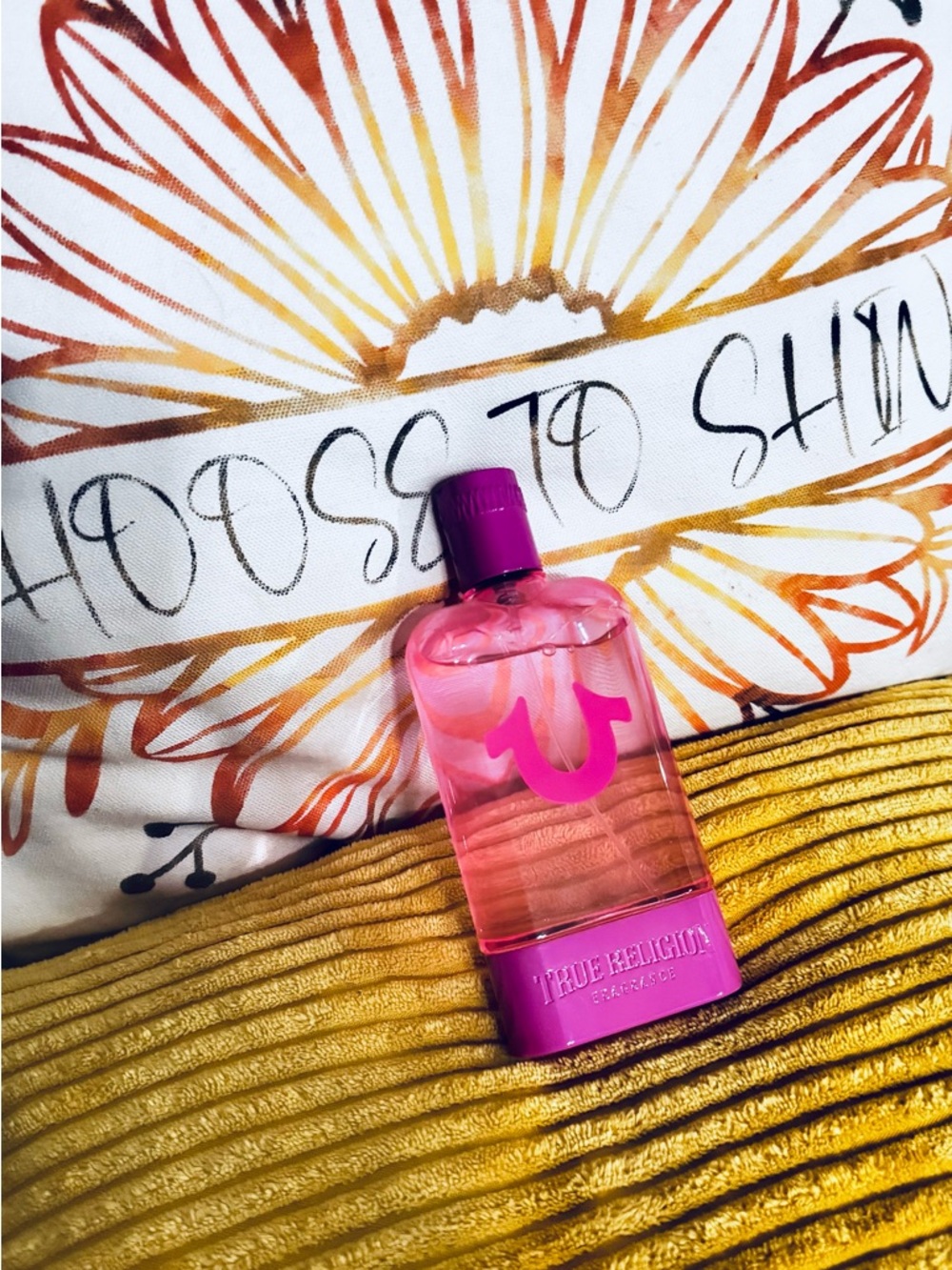 True Religion Pink & Purple Women's Fragrance Bottle